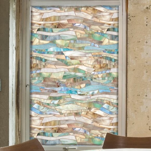 NEW Artscape Stain Glass Texture Window Covering Privacy UV Protection‎ 61 x 92 - Picture 1 of 9